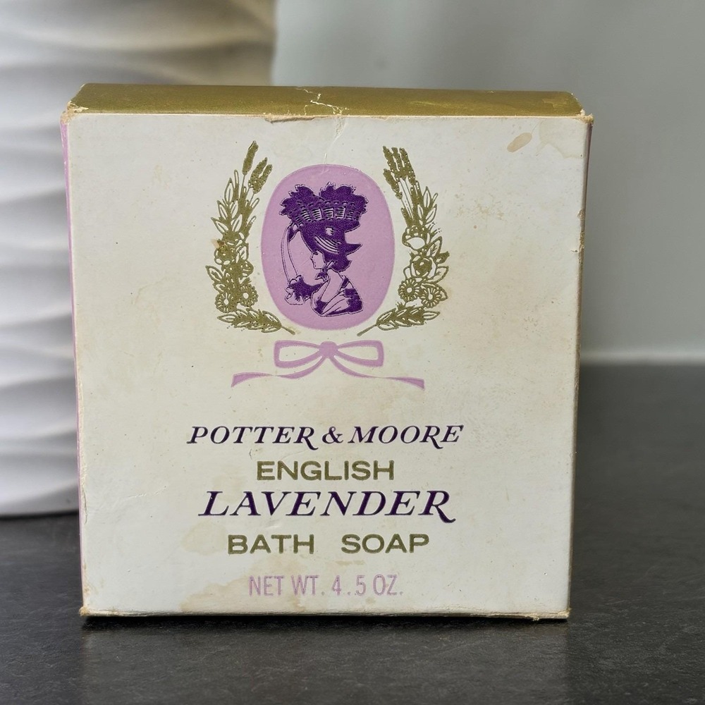 Vintage Potter & Moore English Lavender Bath Soap Full Size 4.5 oz NEW